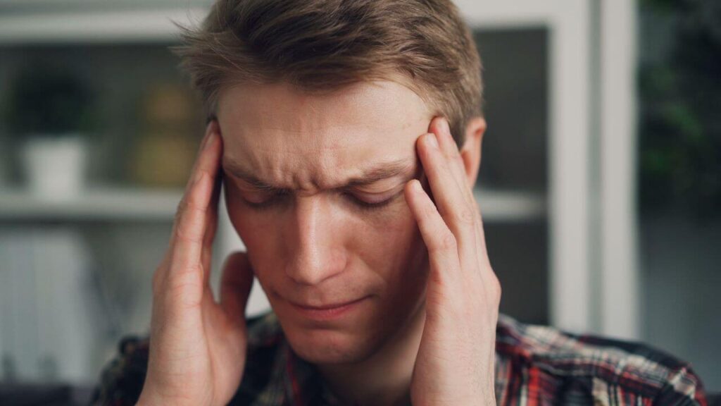 Man with headache