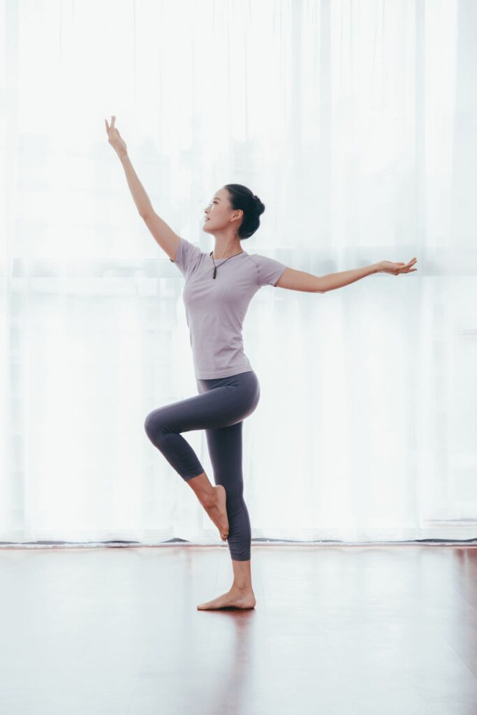 Woman balancing